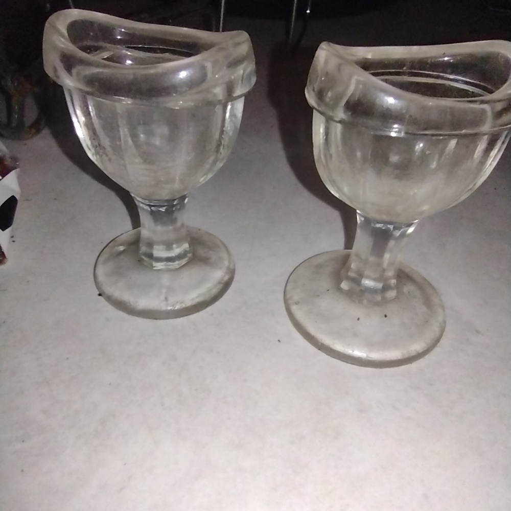 Antique eye wash glasses
